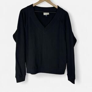 NWT universal thread black cropped v neck sweatshirt